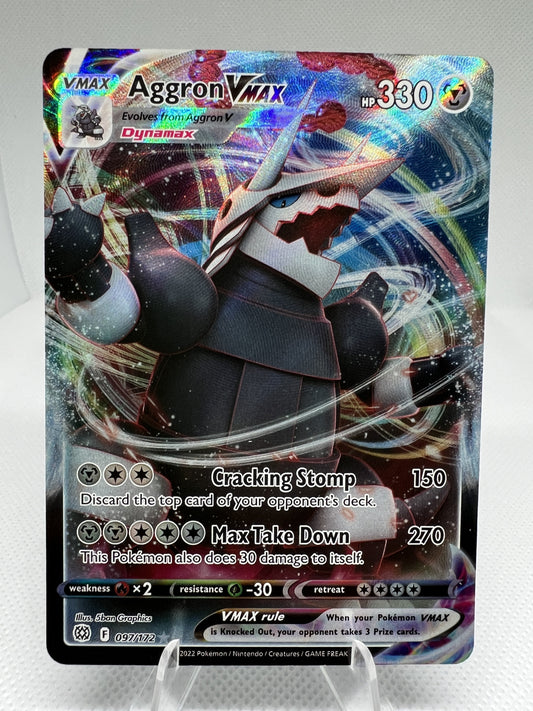 Aggron VMAX 097/172 Brilliant Stars Ultra Rare Holo Pokemon TCG Card