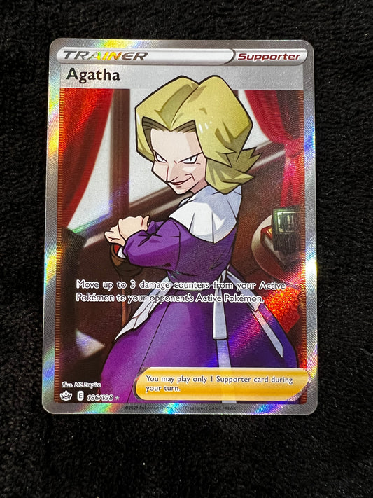 Agatha (Full Art) 186/198 Ultra Rare Chilling Reign Pokemon TCG