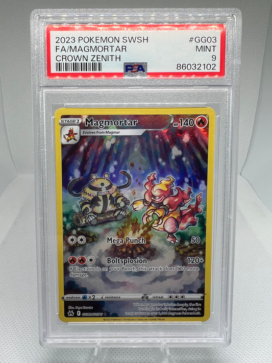 Magmortar Full Art 2023 Pokemon Crown Zenith Galarian Gallery #GG03 PSA 9